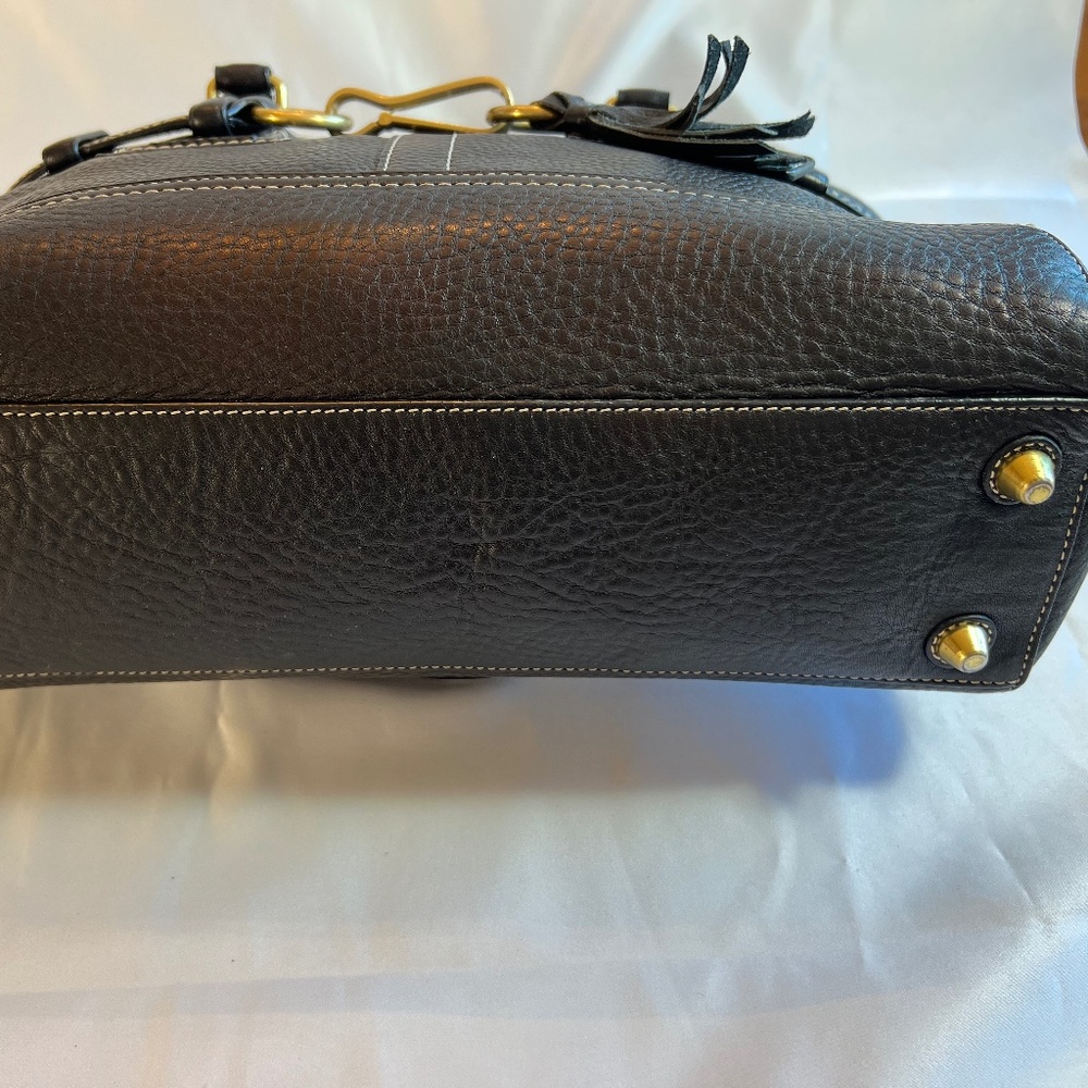Coach Hamptons Black Pebbled Leather Horsebit Satchel Style 10212 - Picture 8 of 15